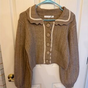 Altar'd State Tan Knit Cardigan